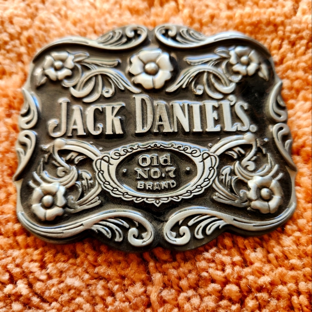 Jack Daniel's Old No. 7 Tennessee Whiskey Collectible Belt Buckle Black